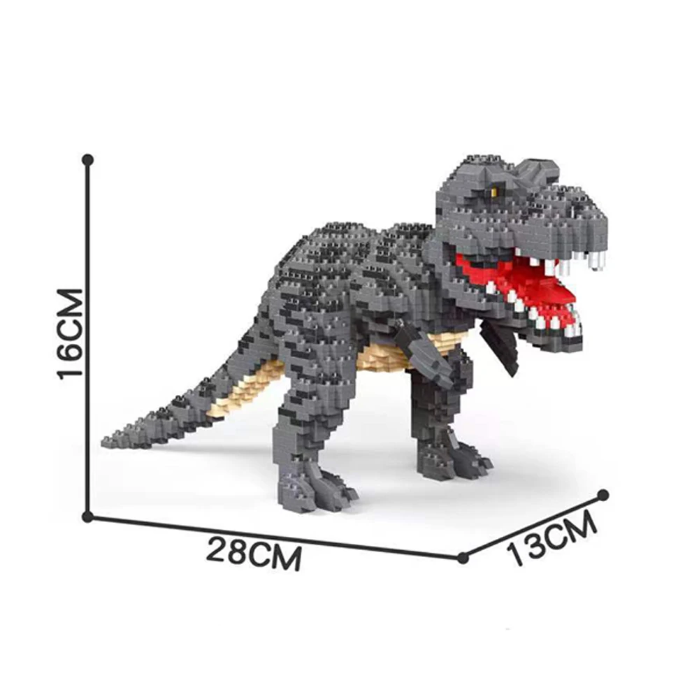 thumbnail image 1 of Sabía que los juguetes de bloques de construcción Micro Mini construidos crean su jungla de dinosaurios verdes, el compañero de juegos perfecto para niños y un adorno decorativo, 1 of 5