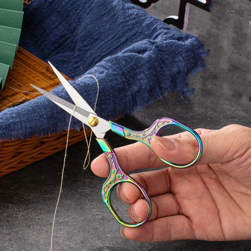 Sharp-Golden-Small-Scissors-Pointed-Craft-Embroidery-Scissors-Sewing ...