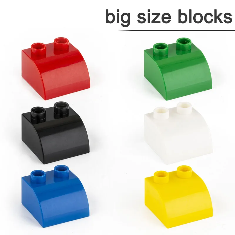 

MOC DIY Large Building Block Brick 2X2 with Curved Top Big Size Assembled Accessories Bulk Part Children Toys