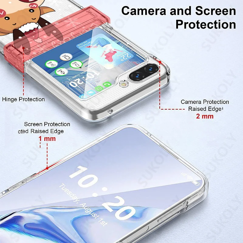 Christmas Pattern Shockproof Hard Folding Phone Case Cover