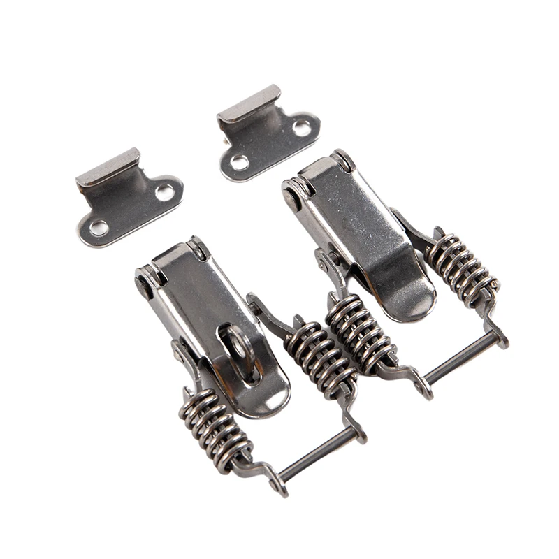 Description Picture 3 of itemStainless steel 304 spring hasp toolbox toggle latches lock wood suitcase buckle hinges Furniture Hardware Accessories