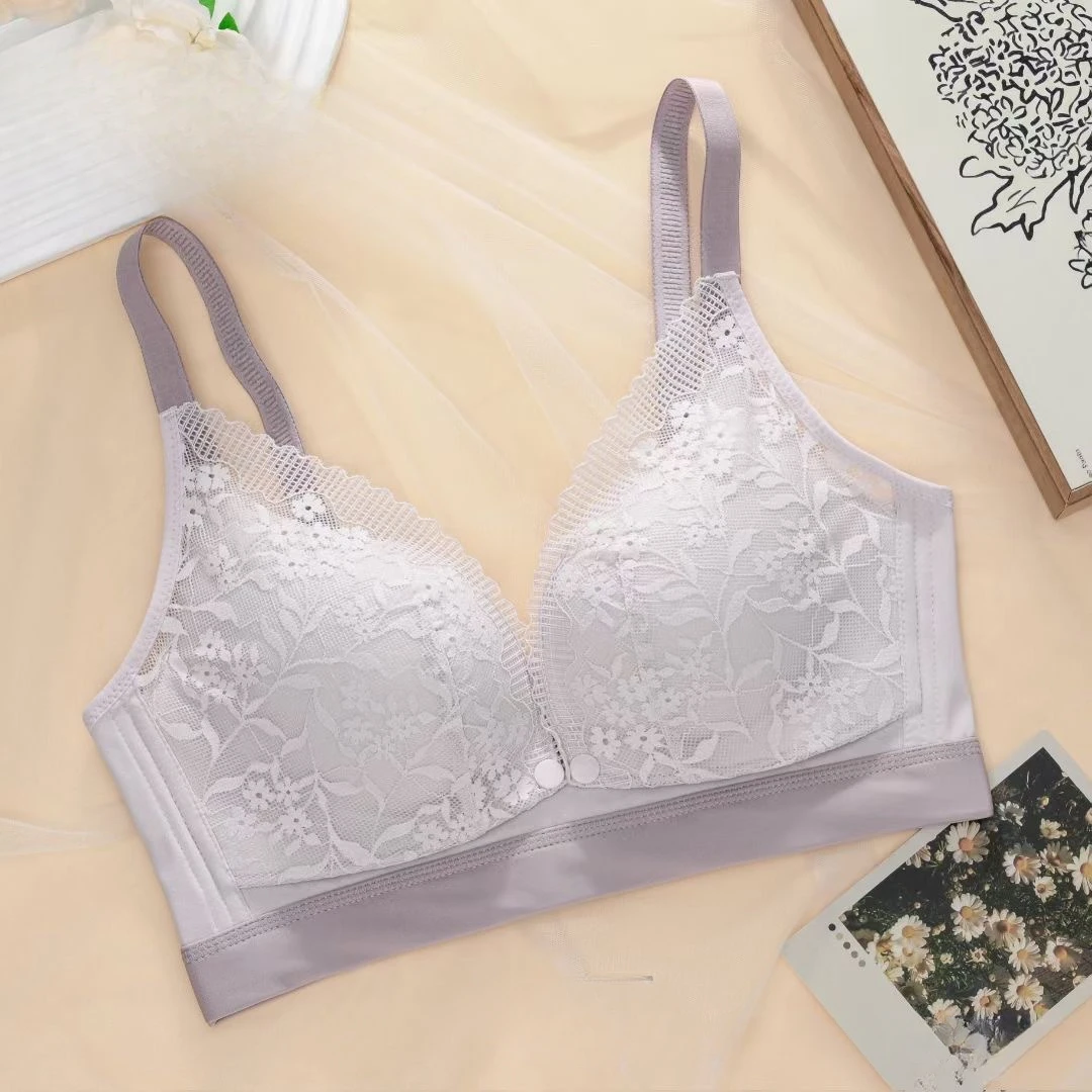 Summer Pregnant Women's Breastfeeding Underwear Gathering Anti sagging Summer Thin Pregnancy Breastfeeding Bra Large Bra 5