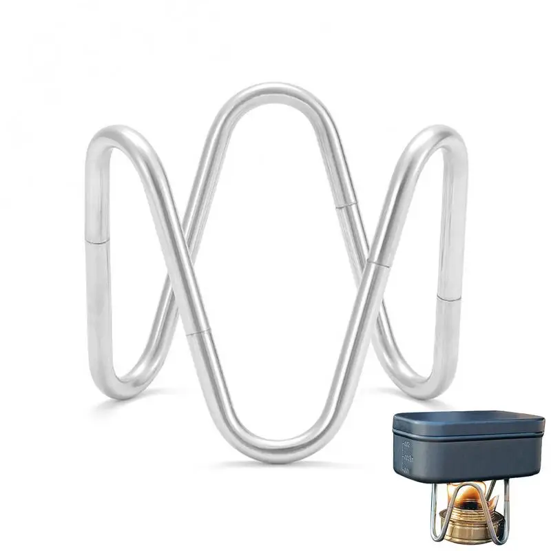 

Компактный держатель для кастрюль, стойка для спиртовой плиты, подставка для плиты для кемпинга, стойка для поддержки для леса, пешего туризма, кемпинга, балкона