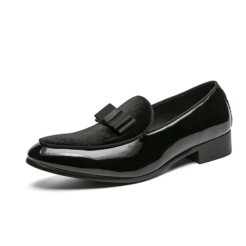 Men Dress Shoes Shadow Patent Leather Luxury Fashion Groom Wedding Shoes Men Luxury italian style Oxford Big Size 48 leather shoes