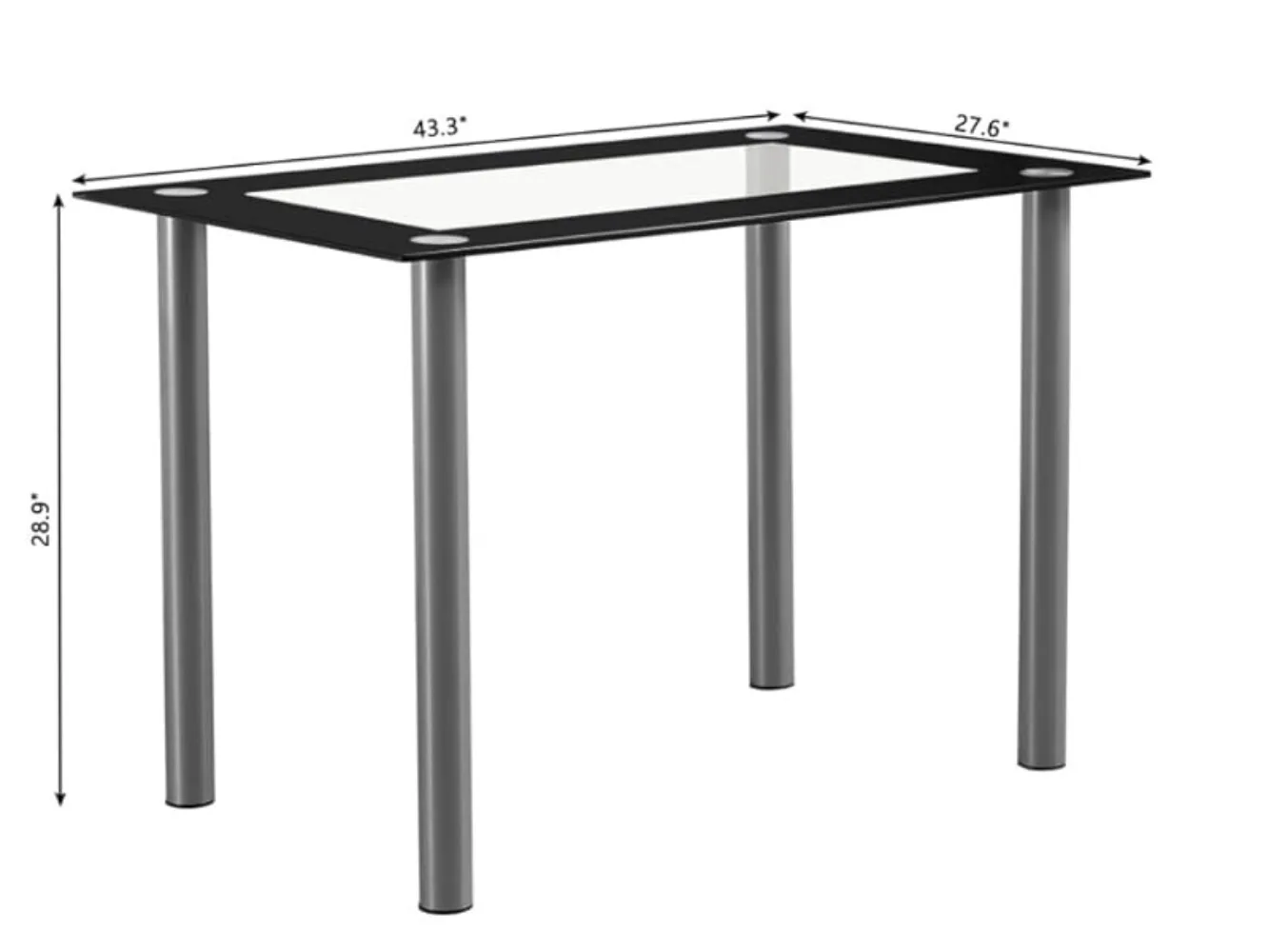 glass dining table set for 4