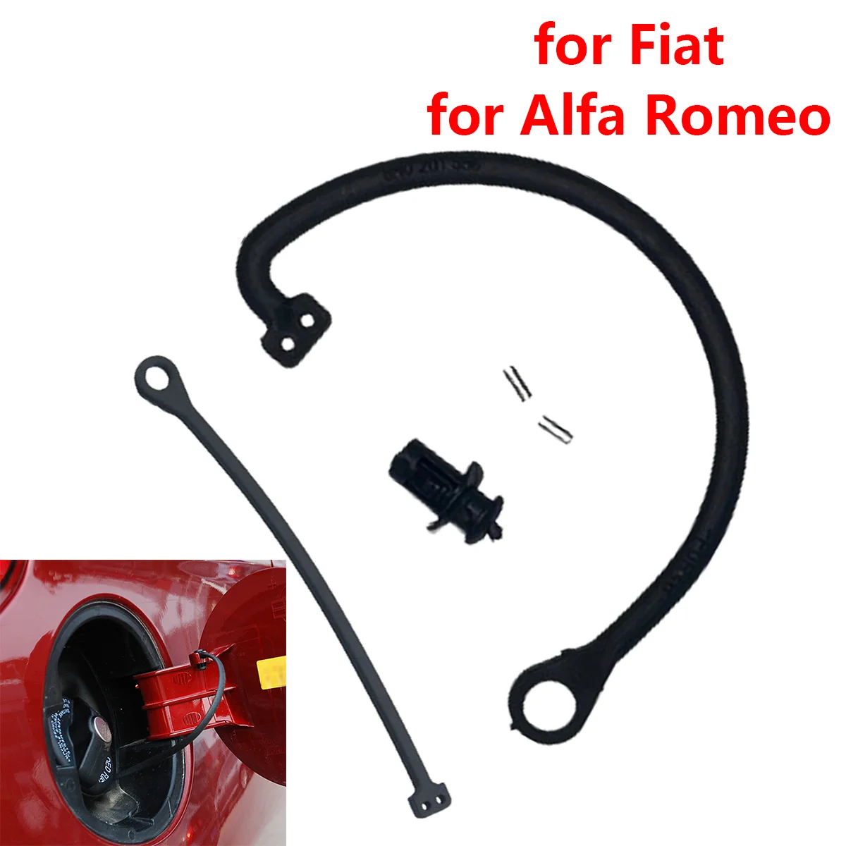 Fuel cap for Fiat 500 Grande Punto Bravo Doblo for Alfa Romeo Car Fuel Tank Cap Cover Cable Line Rope Ring