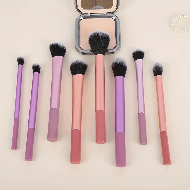 8pcs Makeup Brush Kit Soft Synthetic Hair Make Up Brushes