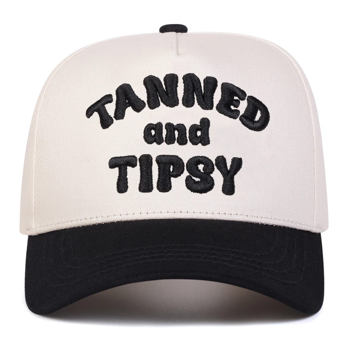 Unisex TANNED AND TIPSY Baseballkappen mit Buchstabenstickerei, Frühling und Herbst, für den Außenbereich, verstellbare Freizeithüte, Sonnenschutzhut, Sportkappe – Detail 2