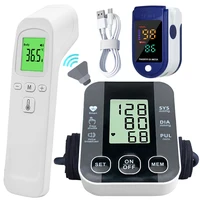 Automatic Tonometer Blood Pressure Meter BP Medical Sphygmomanometer LCD Infrared Forehead Thermometer Blood Pressure Monitor 1