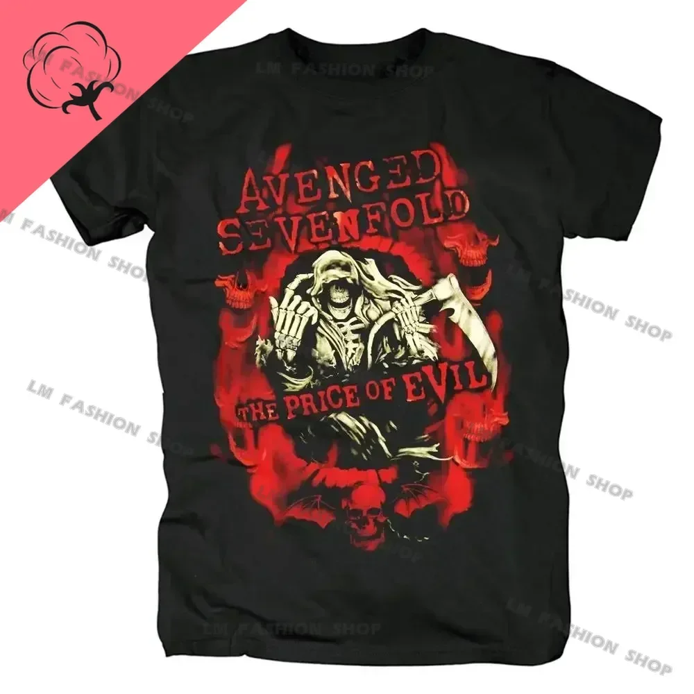 Short sleeved t shirt short sleeve t shirt cotton t shirt Avenged Sevenfold metal rock graphic print short sleeve cotton tees hip hop fashion shirts plus size t shirt for men tops