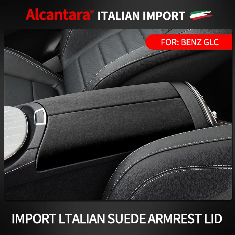 Alcantara Per Mercedes Benz X253 C253 Classe Glc Amg 43 63 2016-Present Bracciolo Scatola Coperchio Coperchio Retrofit Decorazione Accessori Auto