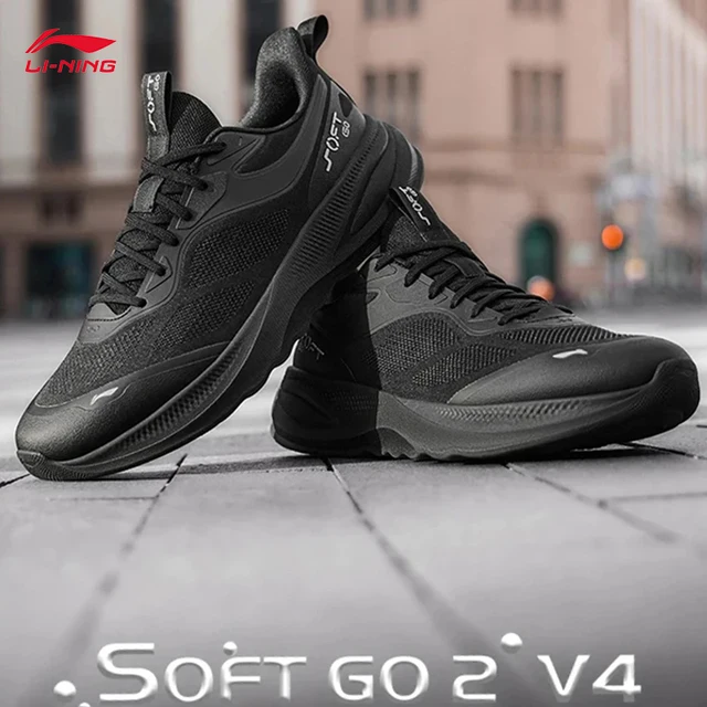 LI-NING Soft Go 2 V4 hommes doux et confortable chaussures décontractées à la mode chaussures de marche de sport AGLV091 1