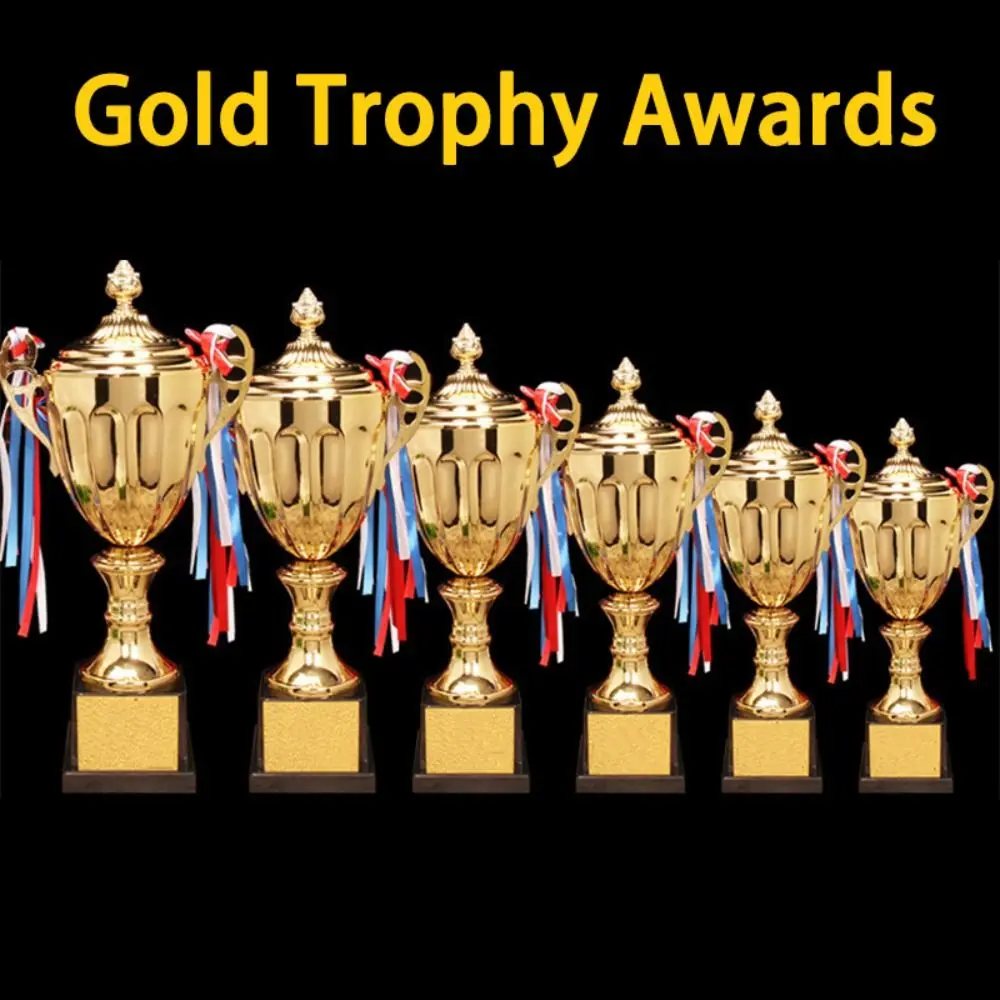 Sports Games Gold Trophy Awards Champion Metal Model Small Prize Cup with Lid School Rewarding Supply Winner Award Trophy Toy award medals,plastic trophy toys