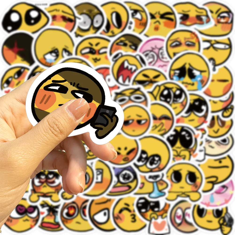 60pcs Funny Face Expression Stickers Pack Laptop Bottle Cup