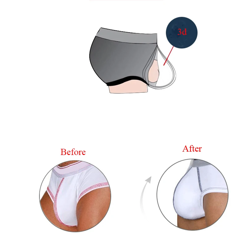 Sponge Penis Bulge Pouch Pad Sexy Inside Underwear Enhancer Enlargement for Male Briefs Panties Swimming Briefs Soft Protector