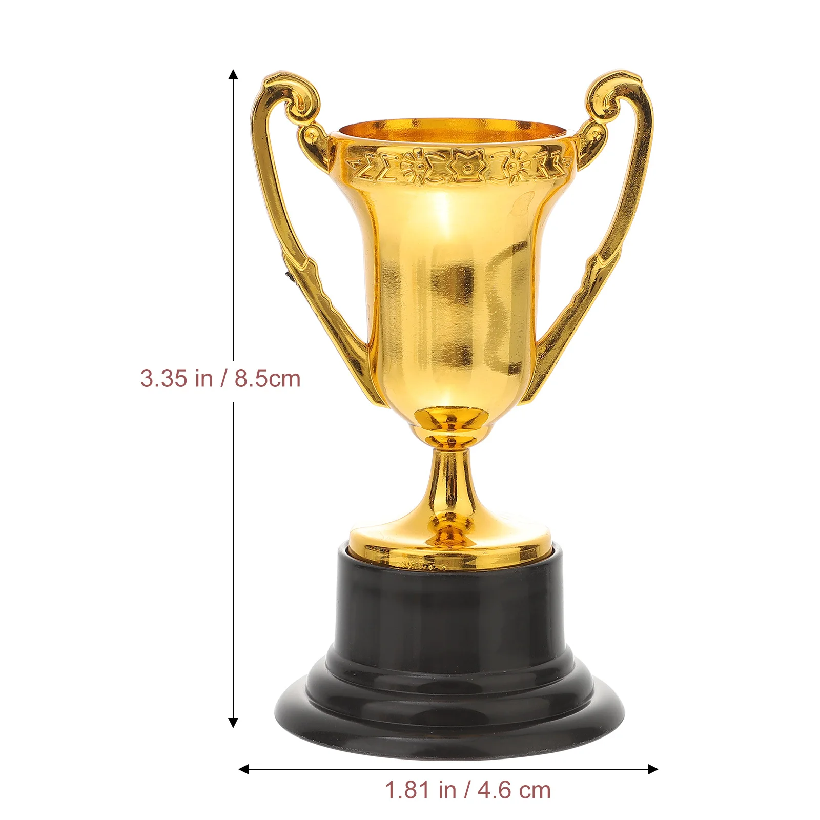 10PCS Mini Plastic Gold Cups Trophies Mini Plastic Trophies Kids Rewards Decoration Toys for Children Early Learning Toys Prizes