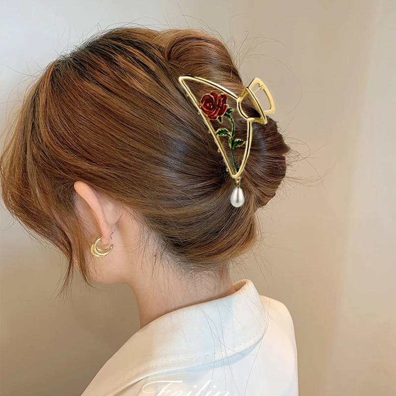 Pince à Cheveux Papillon Brodé Coloré - Bleu, Vert, Rose, Violet, Rouge Ou Jaune - 65mm X 45mm - Accessoire Cheveux Métal Et Tissu