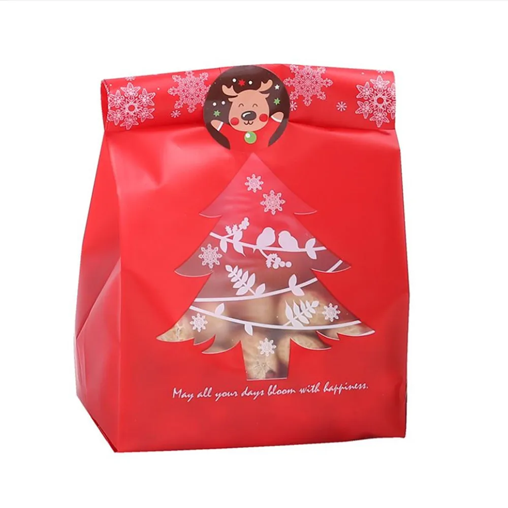 Christmas Candy Packaging Bags with Stickers