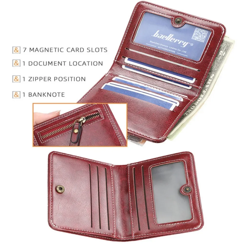 2024 Fashion Slim Women Wallets Mini Card Holder PU Leather Short Desigh High Quality Female Purse Coin Holder Women Wallets
