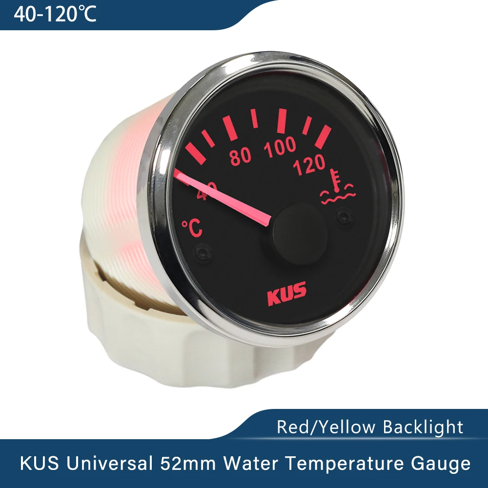 Manometre EQUUS jauge Temperature eau 40° à 120° fond noir Diametre 52mm -  BAZAAR DISCOUNT