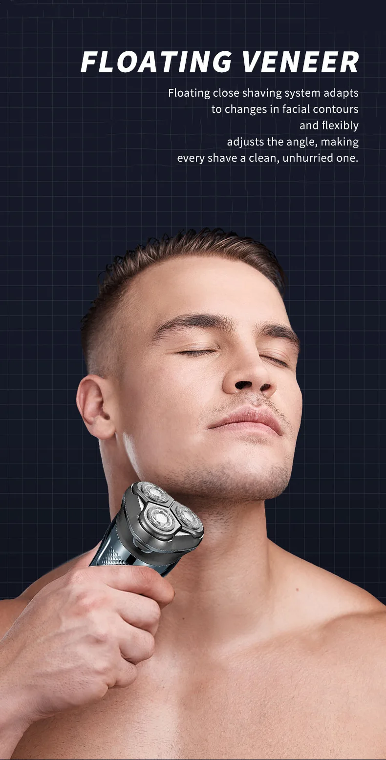Electric Shaver For Men 3d Flexible Heads Rechargeable Trimmer_voghion.com