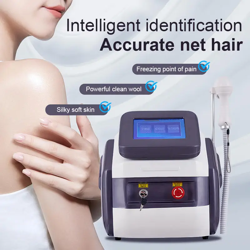 Triple Wave Ice Titanium Platinum 755 1064 808nm Diode Laser Hair Removal Alexandrite Machine Big Power 2000W