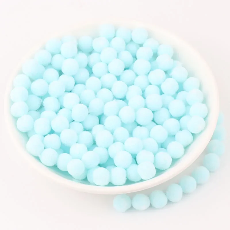 Deluxe Fluffy 8mm Round Pompoms for Kids' Crafts and DIY Projects, 2000 Pieces