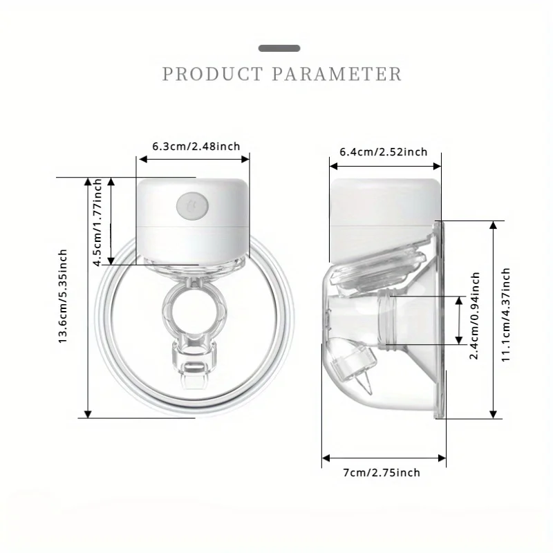 Wearable Electric Breast Pump Integrated High Suction Invisible Wireless Armless Fully Automatic Portable Massage Breast Pump