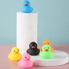 Baby Bath Toys Cute Little Yellow Duck Bath Toys Bathroom Bath Swimming Water Toy Soft Floating Rubber Duck Squeeze Sound Toy 5
