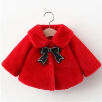 New Winter Jacket For Baby Girl Clothes Fashion Christmas Princess Cloak Autumn Warm Faux Fur Girls Coat 1-4 Years Kids Clothes 3
