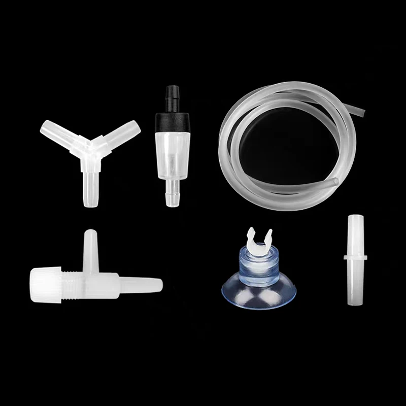 1Set Aquarium Oxygen Pump Hose Air Bubble Stone Plastic Connector Acessorios Fish Tank Air Pump Connector Control Valve Supplies 3