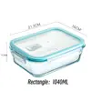 High Borosilicate Glass Lunch Bento Box Microwave Heatting Bento Box Snacks Fruit Sealed Insulation Box Square Lunch Picnic Box 6