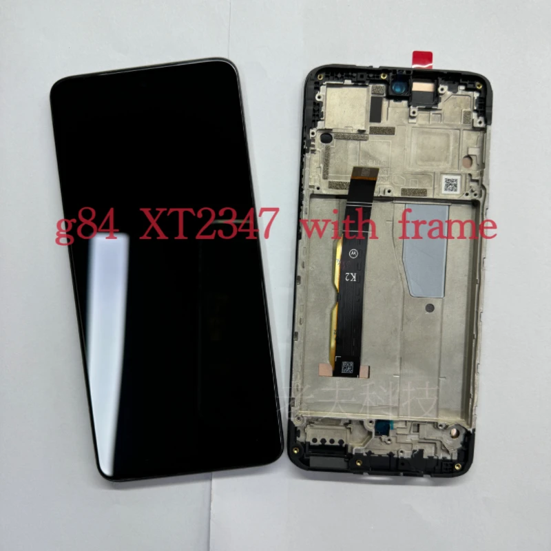 Tested LCD for Motorola G84 XT2347 LCD Display Touch Screen Digitizer for Moto g84 XT2347 Replacement With Frame