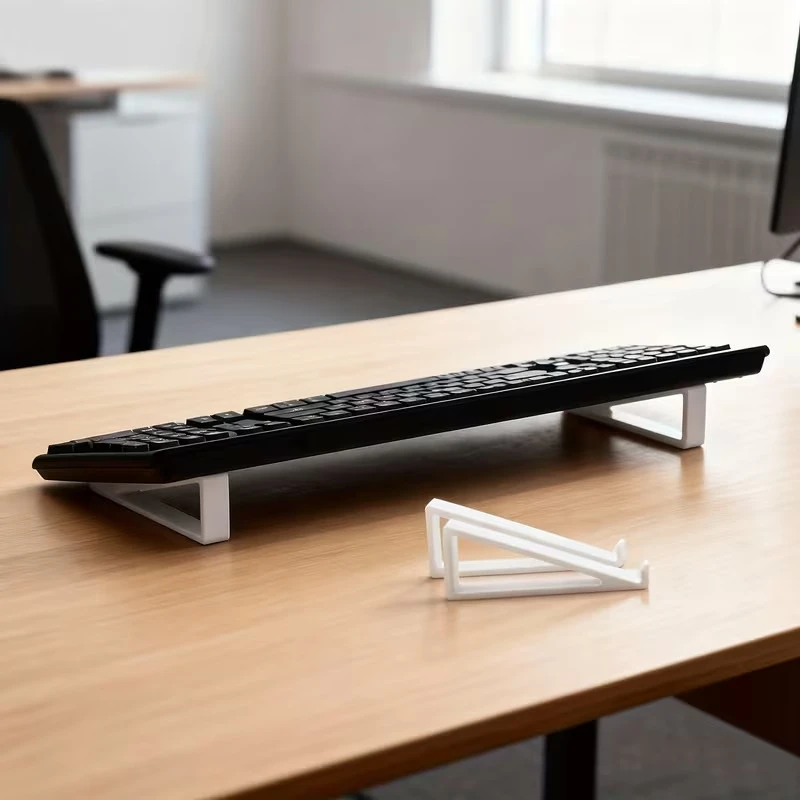 1쌍/2쌍 휴대용 키보드 받침대, 높이 조절 가능한 키보드 각도 플라스틱 컴퓨터 키보드 라이저 액세서리 모니터 홀더