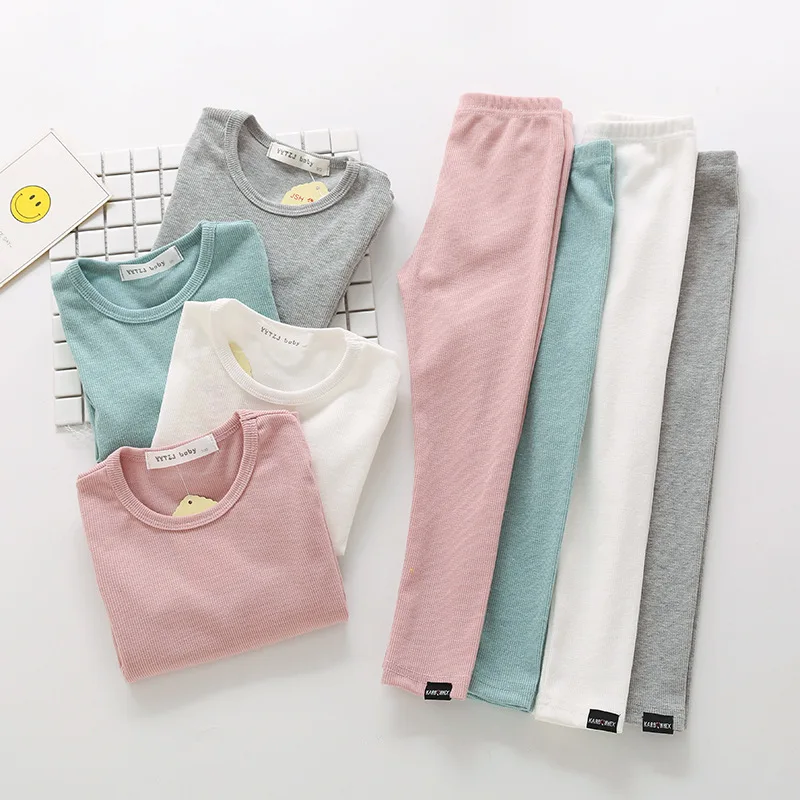 

100%Cotton Toddler Pajama Set Breathable Kid Baby Boy Girl Clothes Long-Sleeve Baby Clothing Set Sleepwear for Children Girls