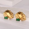Geometric Irregular Earrings for Women Stainless Steel Gold Color Stud Earrings 2025 Trend Piering Wedding Christmas Jewelry