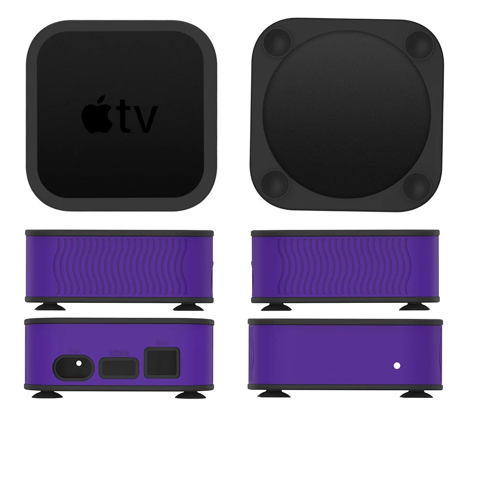 Protective Case For A pple TV 4K 6th Gen Anti-Slip Shock Proof Silicone Sleeve Set-top Box TV Box Waterproof Cover Elegantly