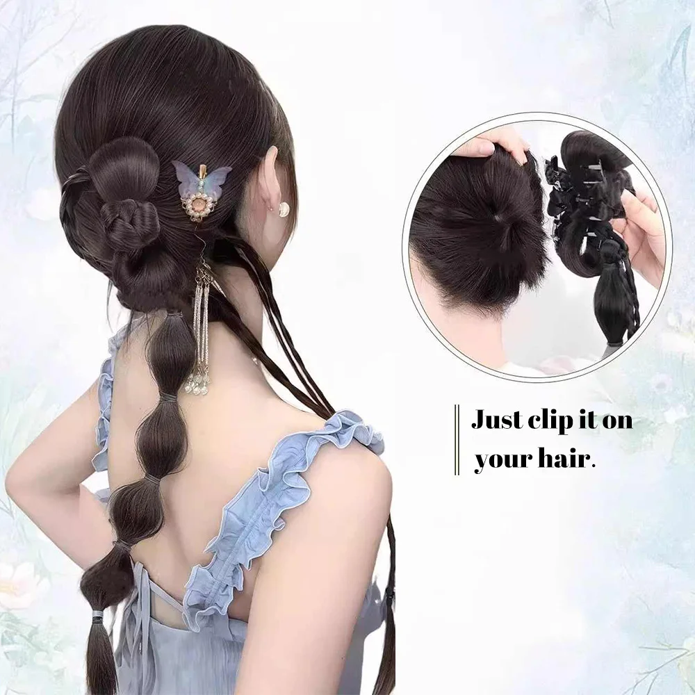 Synthetic Ponytail Braid Wig for Women Hanfu Cheongsam