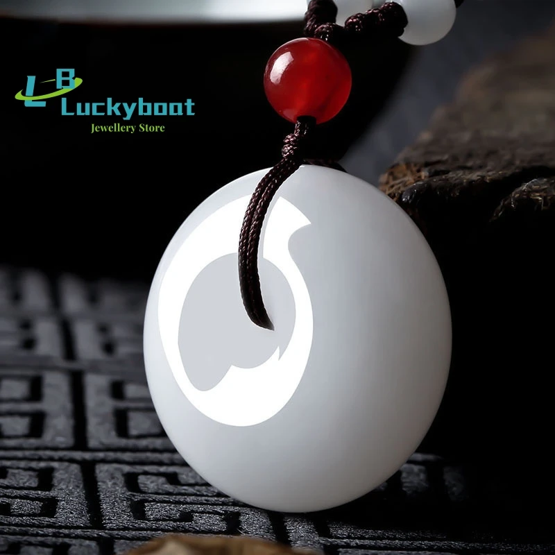 

Синьцзян Хэтянь Нефритовый Кулон Мужской и Женский Мужской нефритовый кулон ожерелье