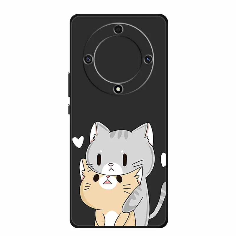 Stylish Painted Soft Silicone Back Cover for Honor X9a – Protective and Popular Coque