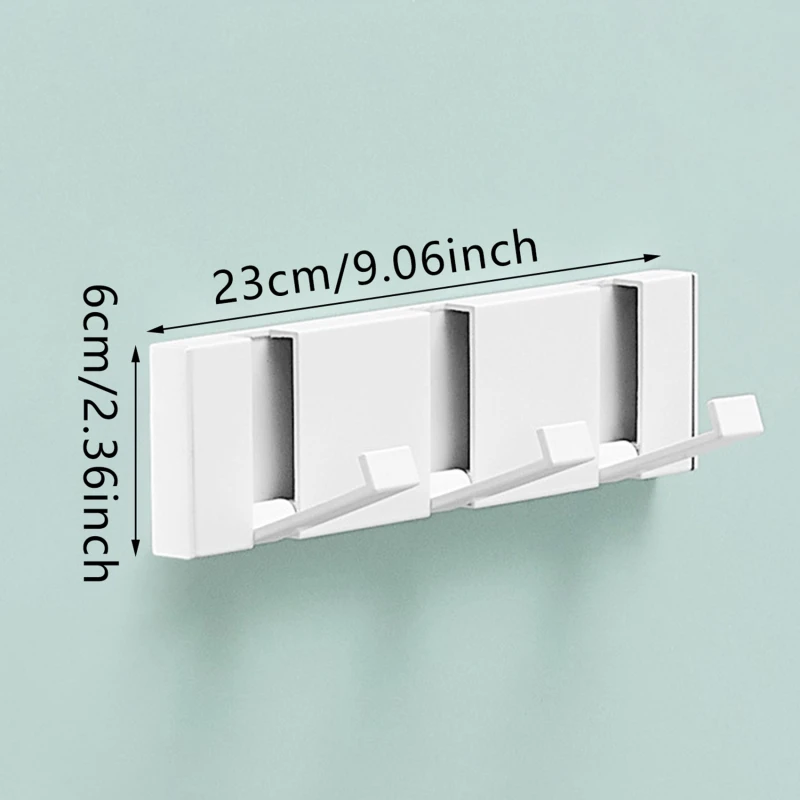 Description Picture 2 of itemFolding Door Hooks Towel Hanger Nail Free Punch Wall Rack  Hook Coat Clothes Holder for Bathroom Kitchen Accessories