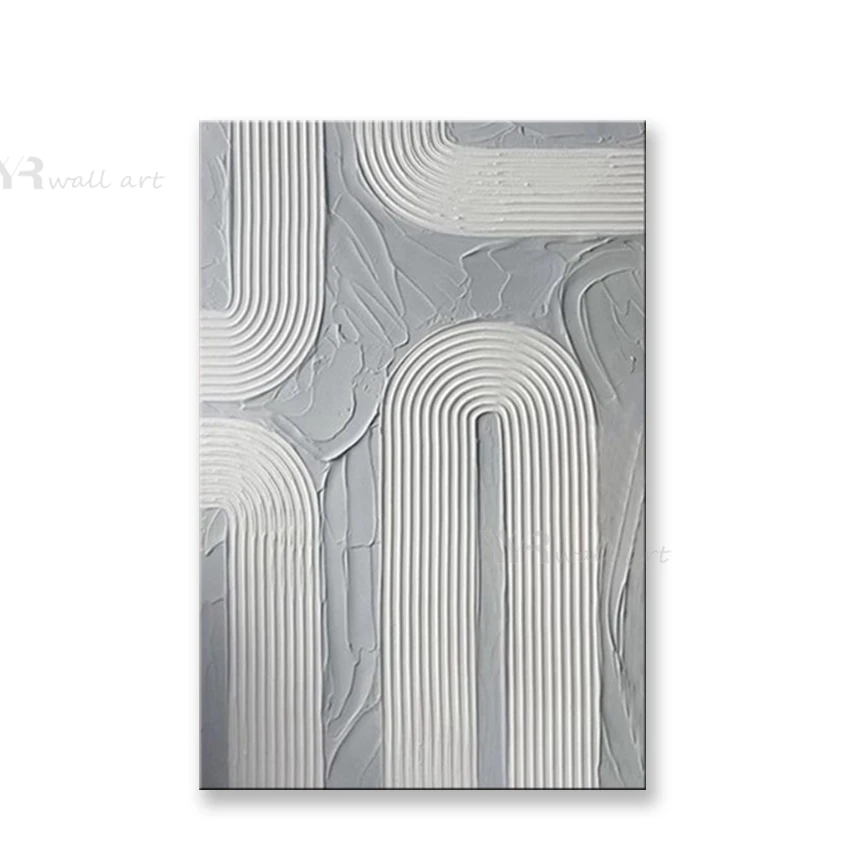 

Абстрактная ручная роспись маслом с зелеными и синими линиями, украшение для дома, спальни, гостиной, столовой, настенное украшение