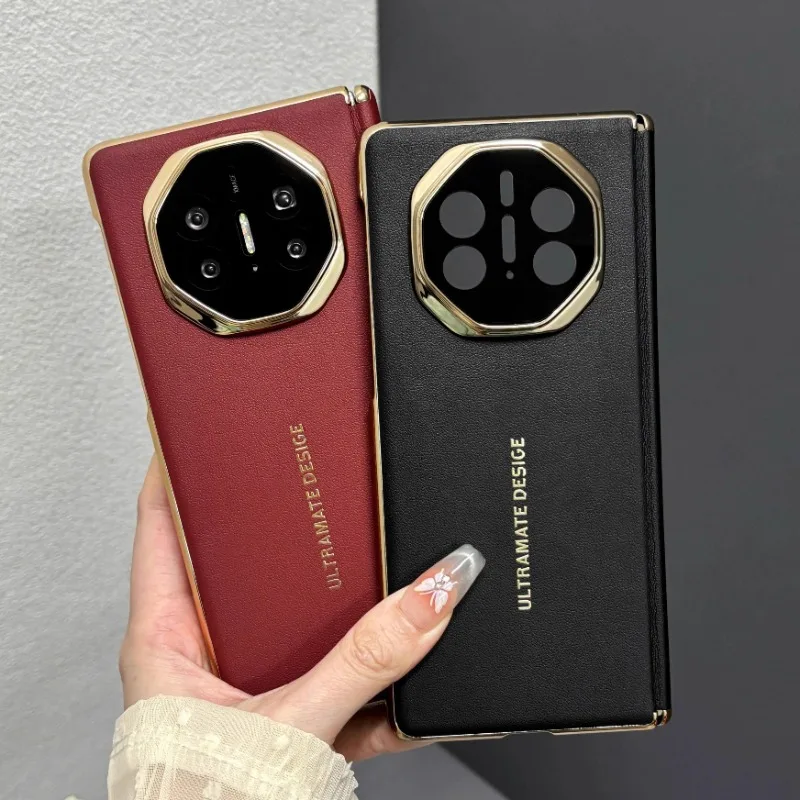 Luxury Leather Shockproof Bumper Case - Folding Business Design