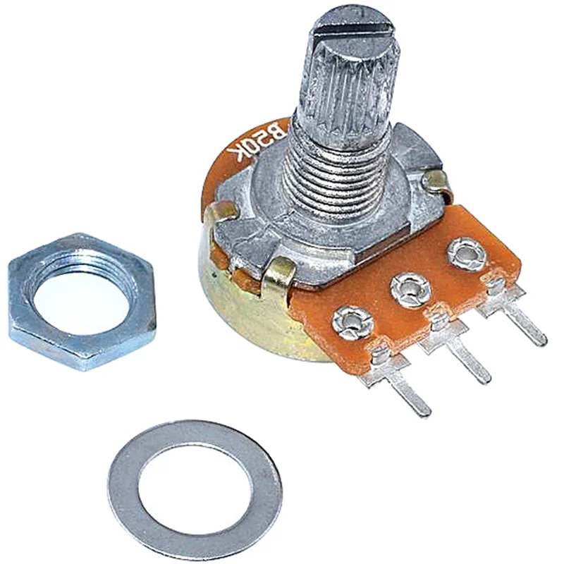Ohm Potenciômetro Rotativo do Atarraxamento Linear Potenciômetro Rotativo Potenciômetro 15 mm 20 Pcs B50k B100k B20k B2m B200k B5k B2k