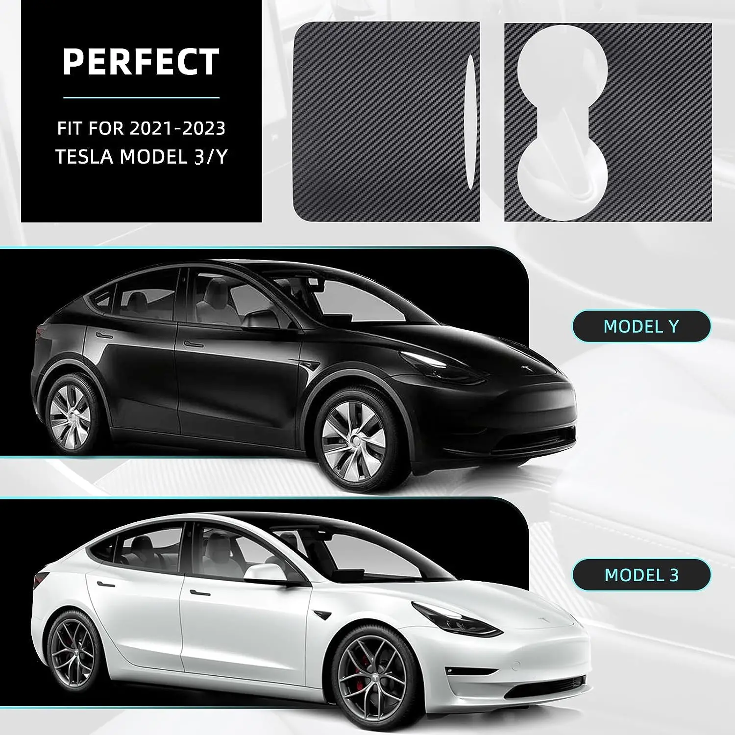 For Tesla Model 3 Y Car Central Control Panel Protective Patch Real Carbon  Fiber Protective Cover Interior Accessories - AliExpress