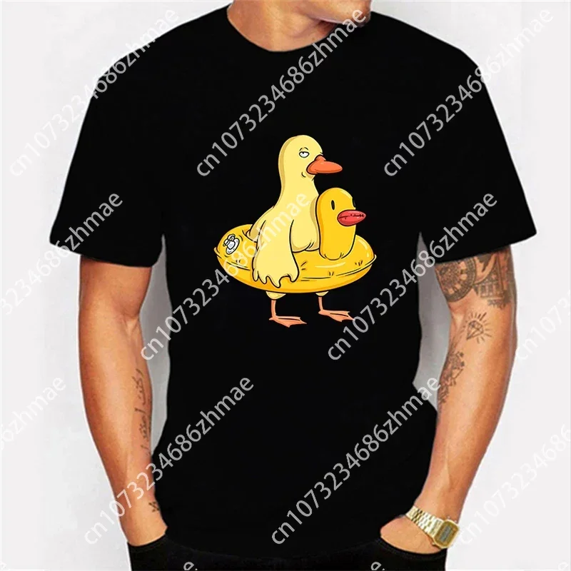 

Short Sleeve Men's T-shirt Double Duck Classic T Shirt Tops Graphic Tshirt Harajuku Streetwear Fashion Trend Men's Brand Shirts