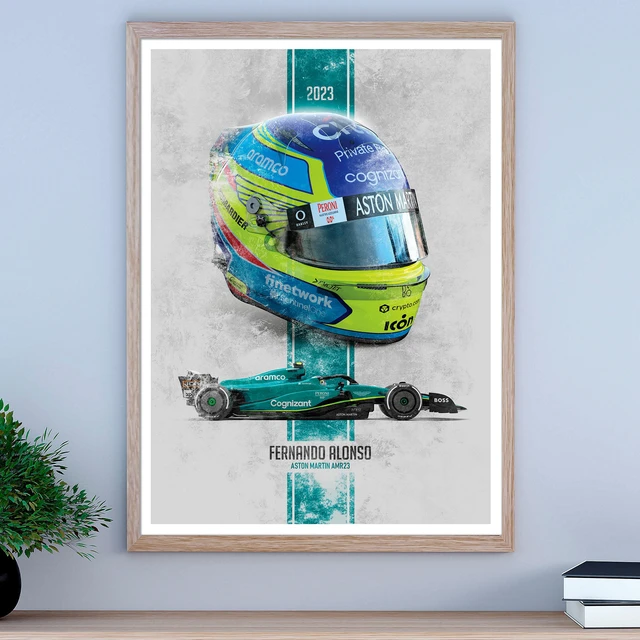 F1 Fernando Alonso Racing Car Poster Canvas Painting Portrait Prints Wall Art Pictures For Living Room, poster fernando alonso - Vimarsana News