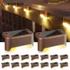 8x LED Solar Deck Lights Outdoor Solar Path Garden Light Waterproof Solar Step Lamps Decoration for Patio Stair Fence Courtyard 1