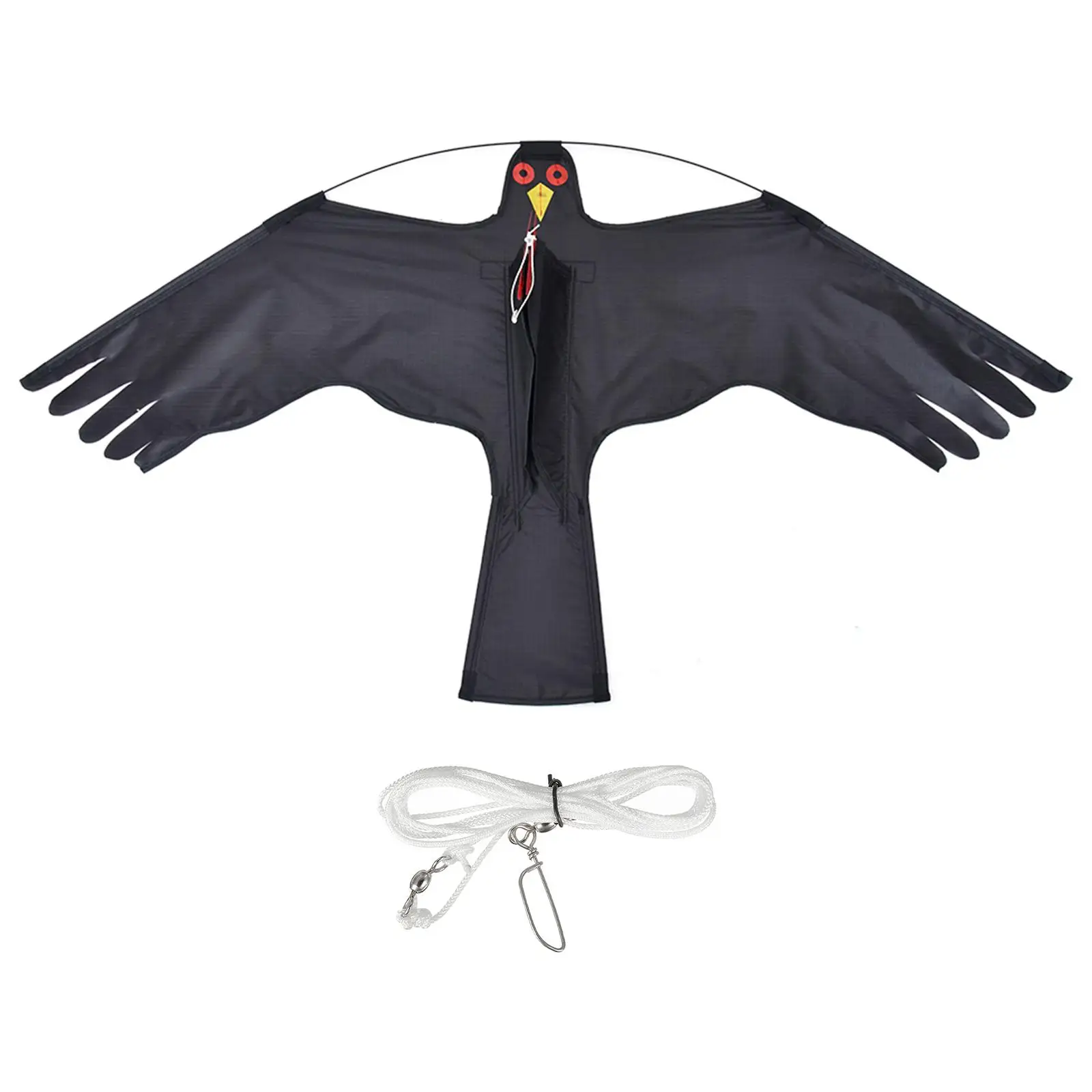 1.2M Flying Kite, 120x65cm Easy to Fly Bird Repelling Kite Kids Toys Scary Bird Kite Drive Bird Kite for Garden Park Beach 3