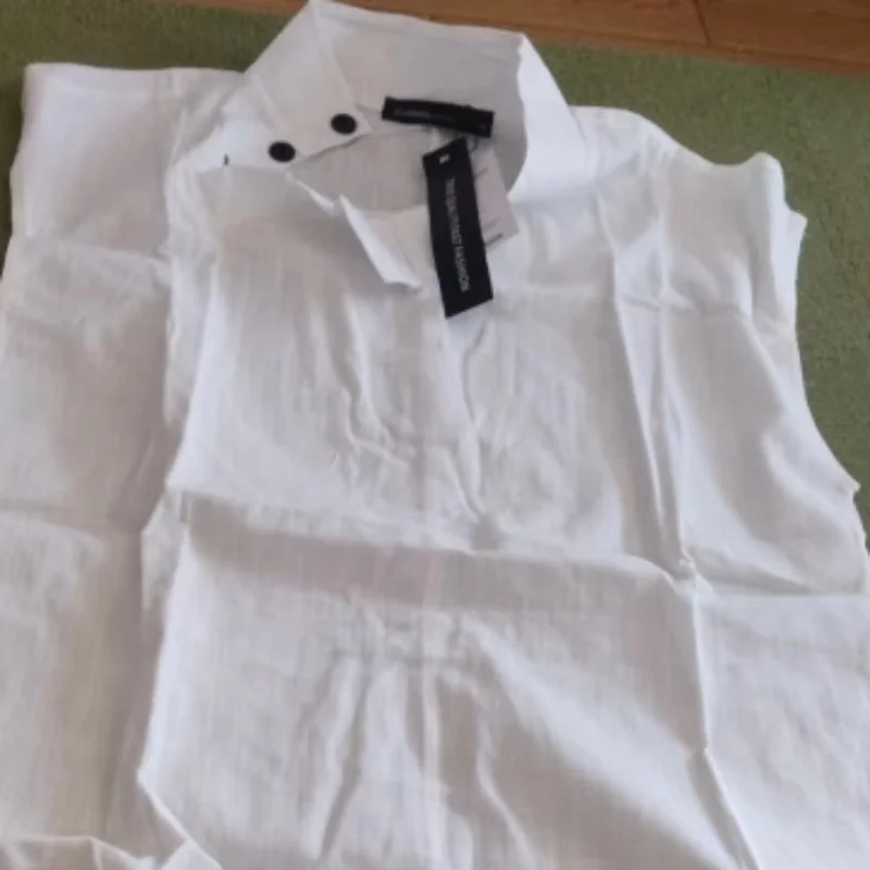 Women Cotton Linen Short Sleeve Casual T Shirt